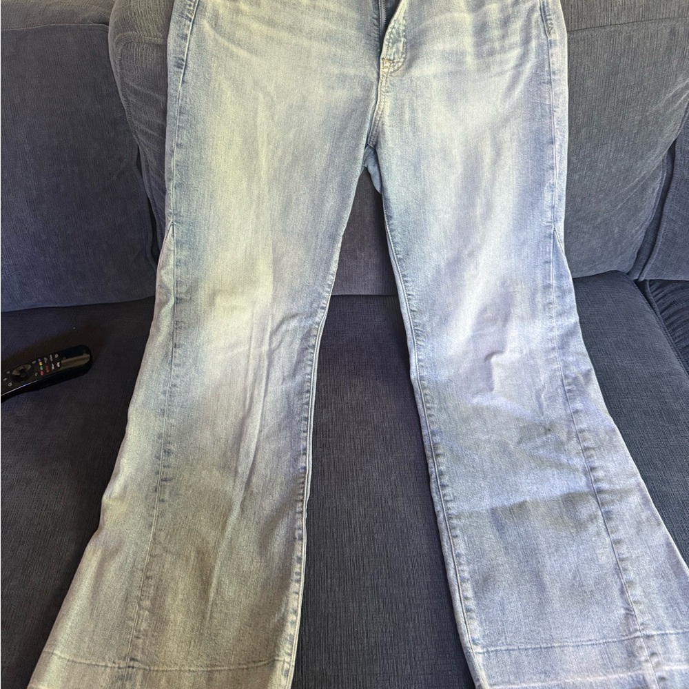 Gap high rise, flare, stretch